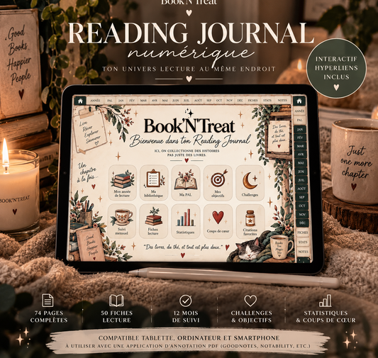 Reading Journal numérique intéractif - Book'N'Treat